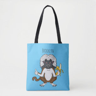 Katoen Top Tamarin aap cartoon illustratie Draagtas