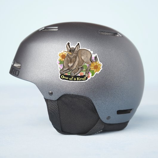 Katoen Unicorn Donkey Een van de soorten Sticker (Helm Zijkant)