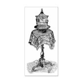 Katoen  Vogelkooi Rubber Stempel (Afrduk)