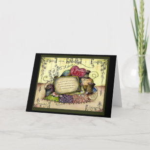 Katoenen 2e huwelijksjubileum cadeaukaart kaart
