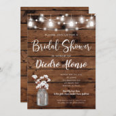 Katoenen Metselwerk Pot Rustieke Bruiloft Feest Kaart (Voorkant / Achterkant)