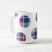 Katoenen ruit stippen koffiemok (Voorkant links)