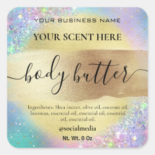 Katoenen Snoep Pastel Gold Body Butter Labels