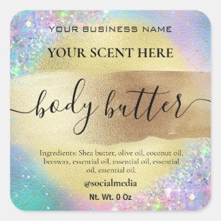 Katoenen Snoep Pastel Gold Body Butter Labels