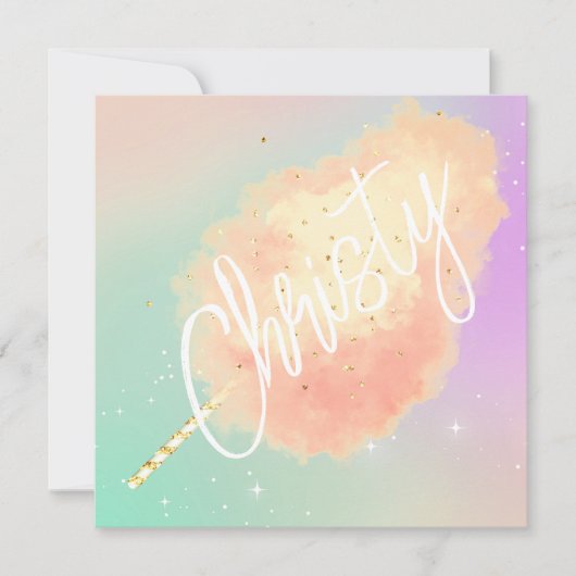 Katoenen snoep sterstof perzik blauwgroen paarse p (Voorkant)