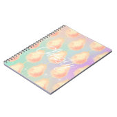 Katoenen snoep sterstof perzik blauwgroen paarse p notitieboek (Linkerzijde)