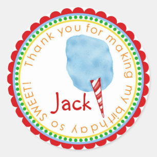 Katoenen Snoepjes Stickers - Blauw