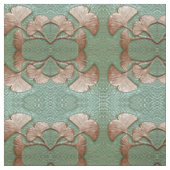 Katoenen stof met Gingko blad patroon (Swatch)