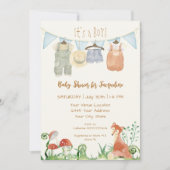 Katoenen wasgoed Baby shower Kaart (Voorkant)
