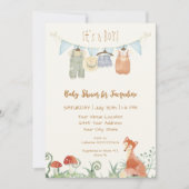 Katoenen wasgoed Baby shower Kaart (Voorkant)