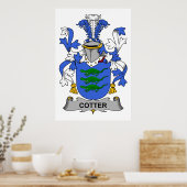 Katoenfamilie Crest Poster (Keuken)