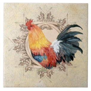  katoenhoudend Rustic Rooster Kitchen Decor Tegeltje