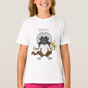 Katoenkop-tamarin aap cartoon illustratie t-shirt