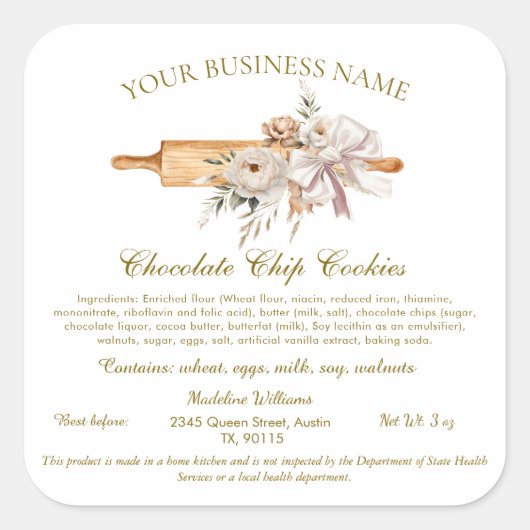 Katoenlabel Startbakkerij-onderdelen sticker (Voorkant)