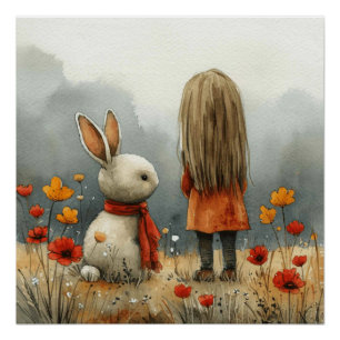 Katoenstaartcarrousel: Een beetje Slimme Konijn Perfect Poster