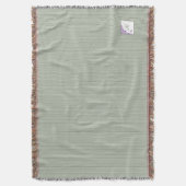 Katoentsenbandje Paarse Floral Script Monogram Deken (Voorkant Verticaal)