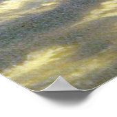 Katoenwolken in de blauwe lucht poster (Hoek)