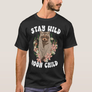 Katoetsenverblijf Wilde Moon Kind Raccoon Padzaal T-shirt