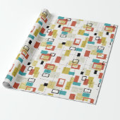 Katoomwrapppapier uit de middeleeuwen van de eeuw cadeaupapier (Uitgerold)