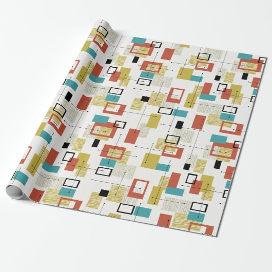 Katoomwrapppapier uit de middeleeuwen van de eeuw cadeaupapier (Uitgerold)