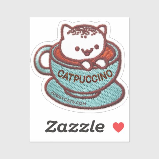 KATPUCCINO CAT-geborduurde patchsticker Sticker (Vel)