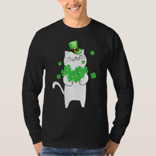Katricks Day Cat Shamrock St Patricks Day Lucky T-shirt
