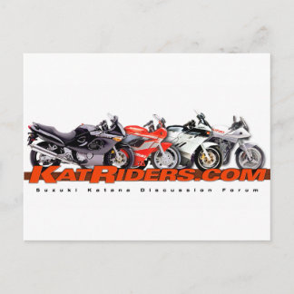 Katriders.com Rode Logo Shirten Briefkaart