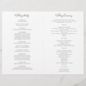 Katrina Boho katholieke Wedding Mass Programma (Achterkant)