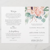 Katrina Boho Programme de Masse Mariage catholique (Devant)