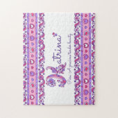 Katrina nom signifiant puzzle rose violet (Vertical)