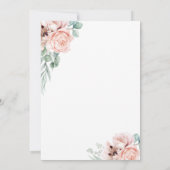 Katrina Pink Boho Waterverf Flowers Wedding Kaart (Achterkant)