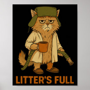 Katrol Vol Grappige Kattenliefhebbers Kerstmis Xma Poster
