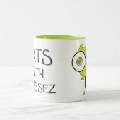 Kats avec Glassez : Professeur Oops Mug (Centre)