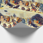 Kat's kerstfeest, Louis Wain Cadeaupapier (Hoek)