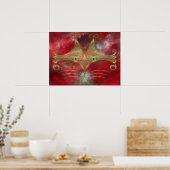 Kat's-ogen afdrukken poster (Keuken)