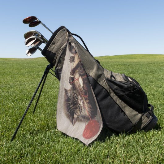 Kat's slede, een kat-speelbak van Yarn Golfhanddoek (Groen)