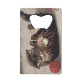 Kat's slede, een kat-speelbak van Yarn Kredietkaart Flessenopener (Voorkant)
