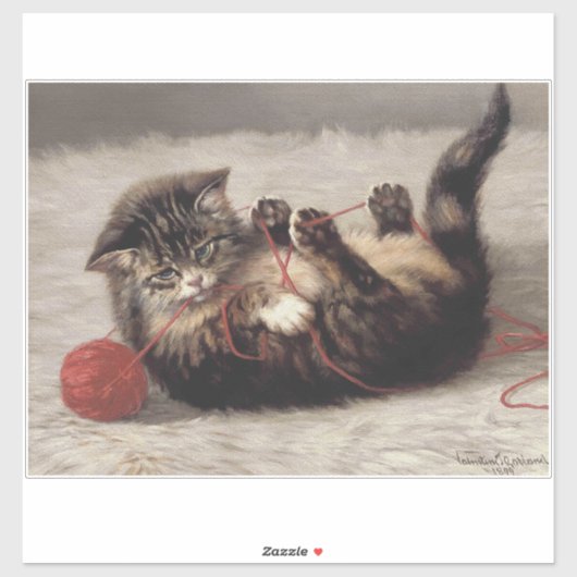 Kat's slede, een kat-speelbak van Yarn Sticker (Vel)