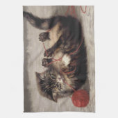 Kat's slede, een kat-speelbak van Yarn Theedoek (Verticaal)