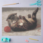 Kat's slede, een kat-speelbak van Yarn Tissuepapier (Craft)