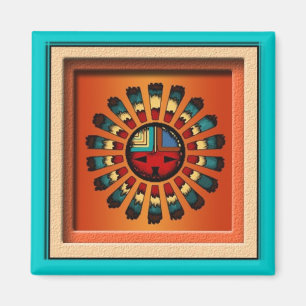 Katsina (Kachina) Sun Face Magneet