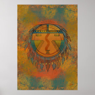 Katsina Sun Face Poster
