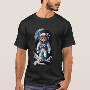 Katstronaut (#01) kat astronaut in de ruimte t-shirt