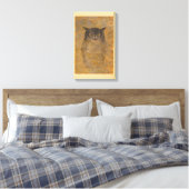 Katsuda Yukio Owl Japans Woodblock Canvas Afdruk (Insitu (Slaapkamer))