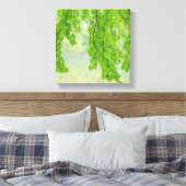 Katsura Tree Limbs in Springtime | Seabeck, WA Canvas Afdruk (Insitu (Slaapkamer))