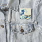 Katsushika Great Wave van Kanagawa Button (In situ)
