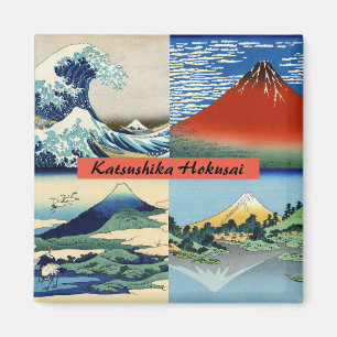 Katsushika Hokusai - 36 Uitzichten van de berg Fuj Magneet