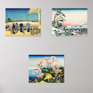 Katsushika Hokusai - 36 Uitzichten van de berg Fuj Muurkunst Sets