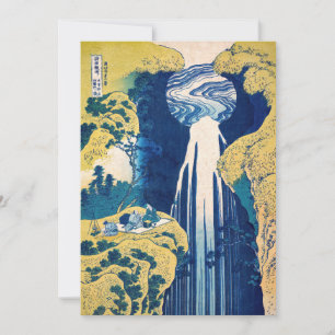 Katsushika Hokusai - Amida-waterval Bedankkaart