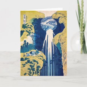 Katsushika Hokusai - Amida-waterval Kaart